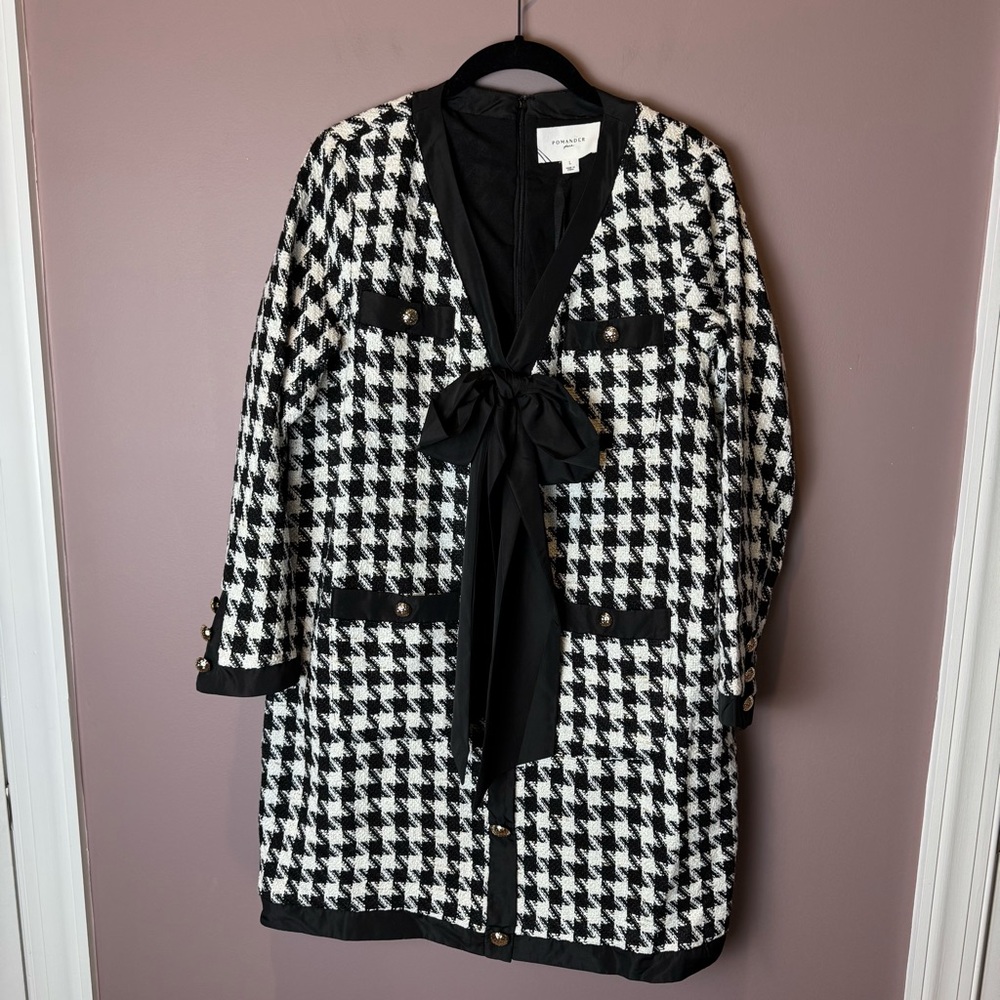 NWT Tuckernuck Pomander Place Coco Tweed Bow Dress L XL XXL - Picture 7 of 14